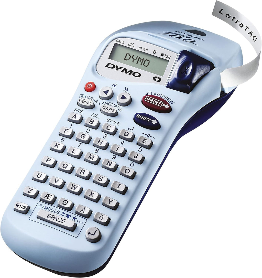 DYMO LetraTag 200B Bluetooth-labelprinter, compacte labelprinter, maakt verbinding met iOS en Android met draadloze Bluetooth-technologie, bevat 3 labelbanden