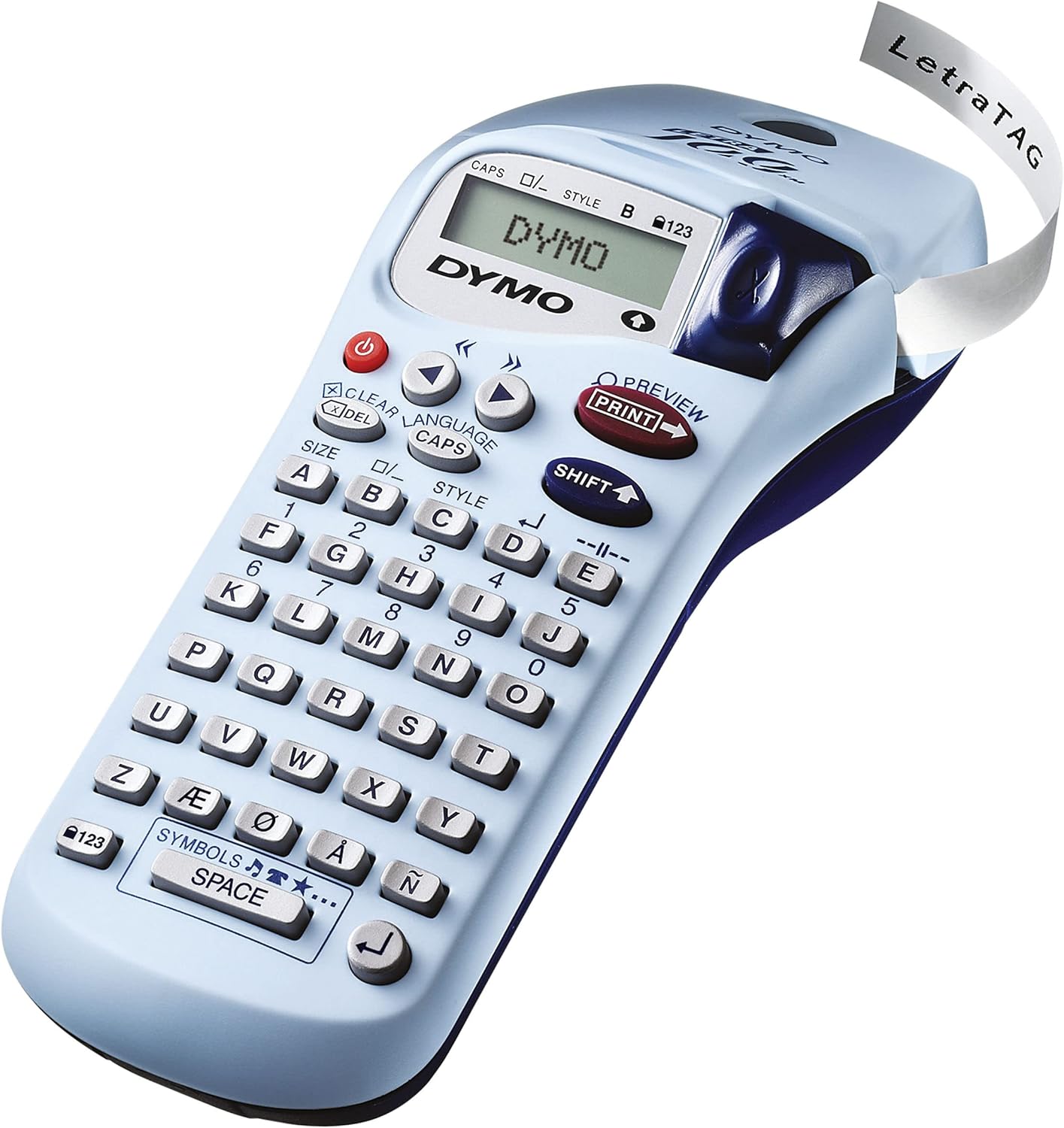 DYMO LetraTag 200B Bluetooth-labelprinter, compacte labelprinter, maakt verbinding met iOS en Android met draadloze Bluetooth-technologie, bevat 3 labelbanden