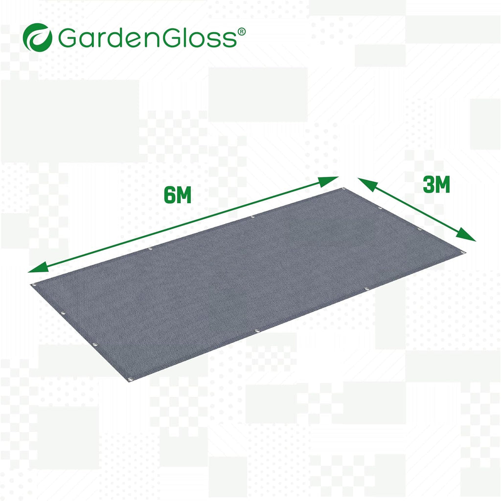 GardenGloss Deurmat – campingmat voor buiten, waterdicht, tentmat met 12 haringen en draagtas