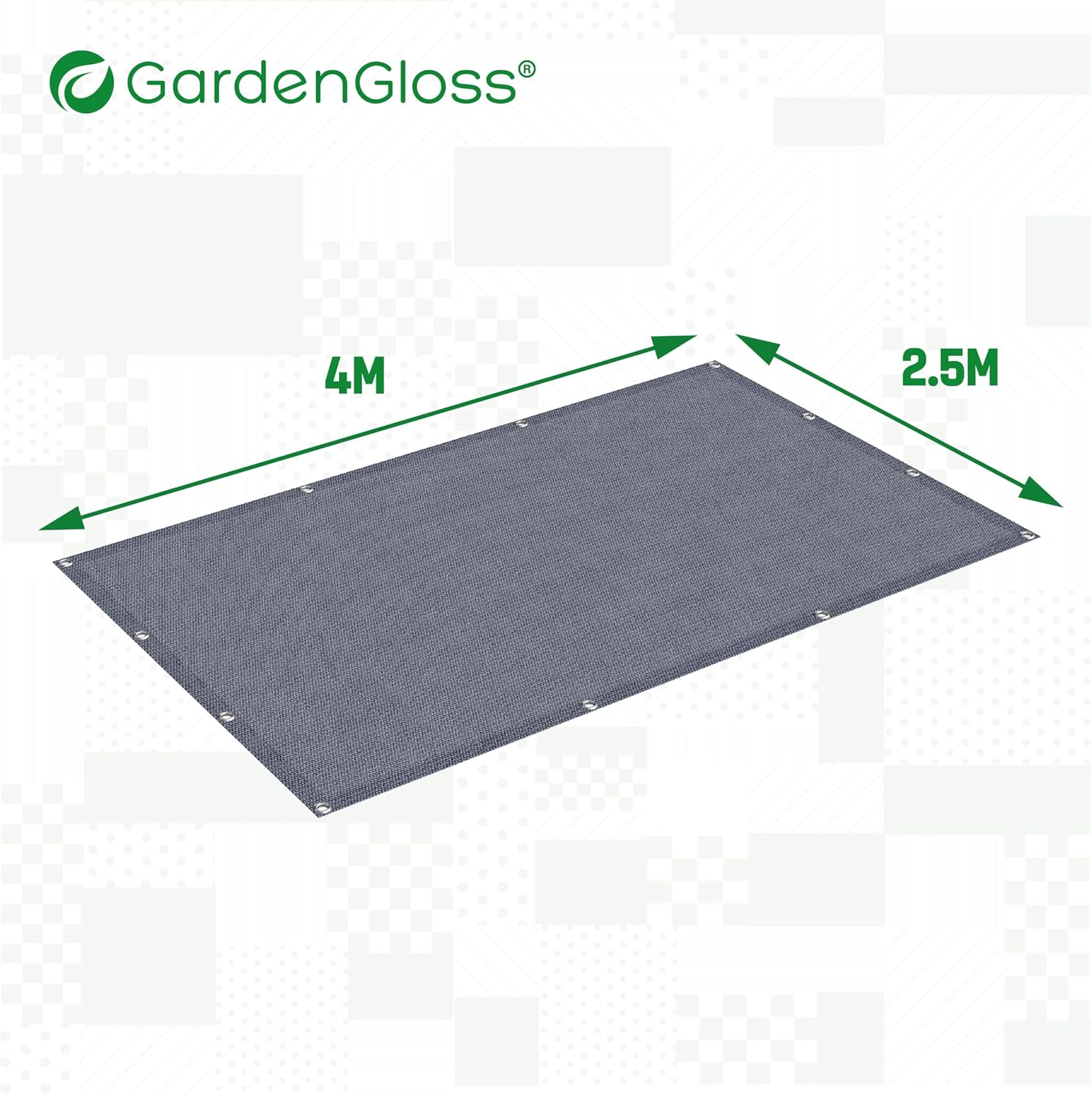 GardenGloss Deurmat – campingmat voor buiten, waterdicht, tentmat met 12 haringen en draagtas
