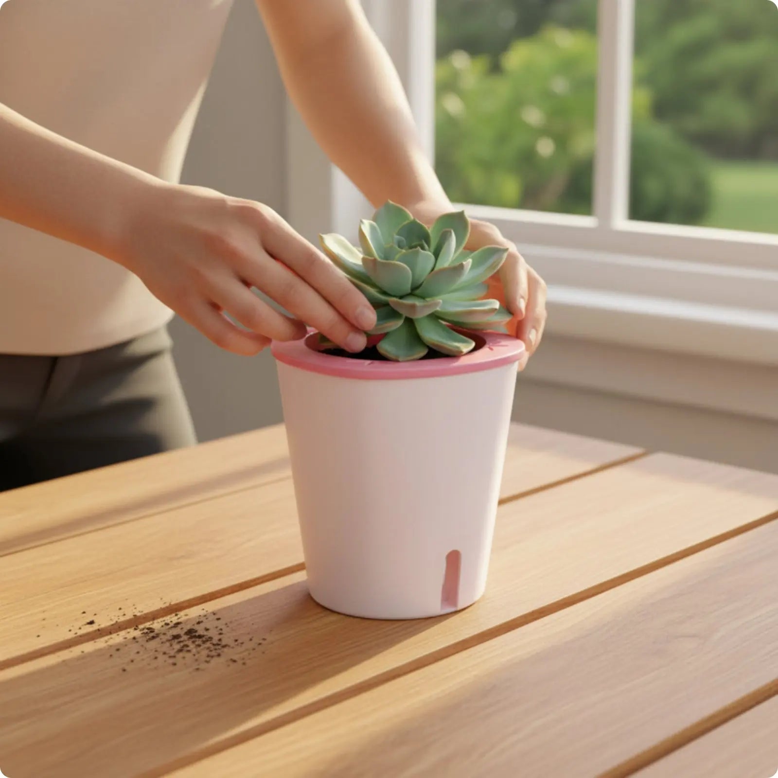 Pot Auto-Arrosant Grande Taille – Réservoir Intégré | Balcon, Terrasse & Jardin