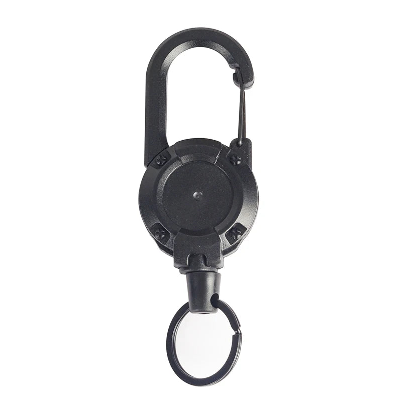 Porte-clés Enrouleur Rétractable avec Mousqueton – Lot 1 à 4 pcs