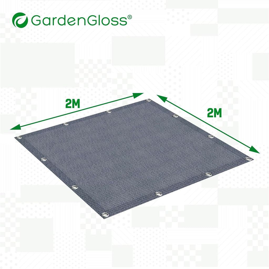 GardenGloss Deurmat – campingmat voor buiten, waterdicht, tentmat met 12 haringen en draagtas