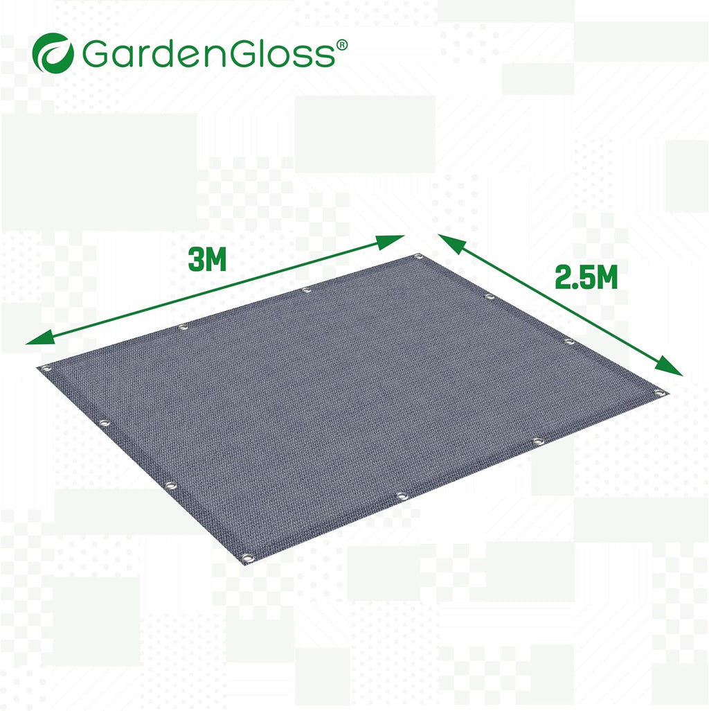 GardenGloss Deurmat – campingmat voor buiten, waterdicht, tentmat met 12 haringen en draagtas