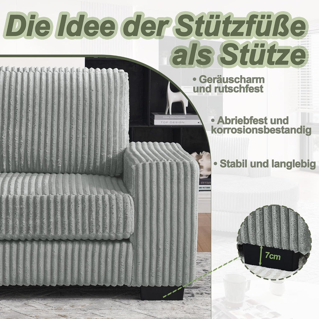 Canapé d'Angle Modulable 3 Places – Mémoire de Forme, Housse Lavable, Sans Montage | Blanc