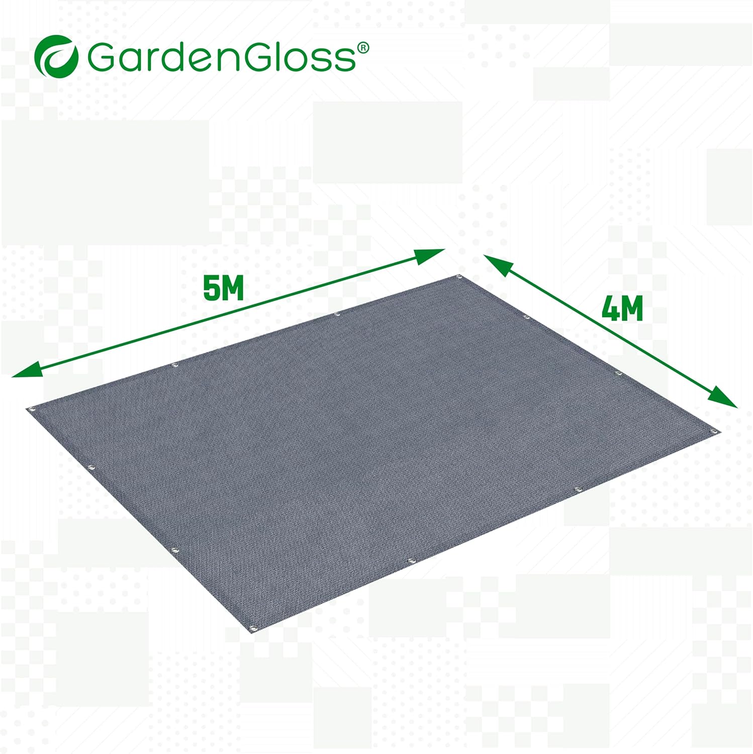 GardenGloss Deurmat – campingmat voor buiten, waterdicht, tentmat met 12 haringen en draagtas