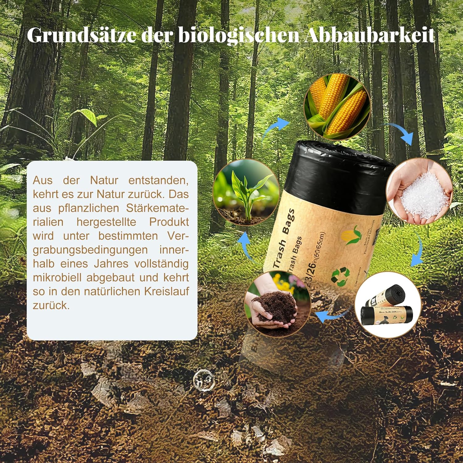 100 stuks campingtoilettzakken, zwart, 30 liter, biologisch afbreekbaar, voor wandelen, alle campingtoiletten, waterdicht, extra dik, scheidbare toiletaccessoires