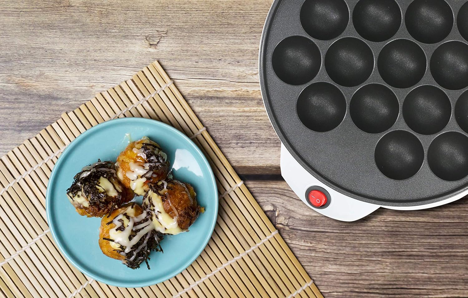 Machine à Takoyaki Électrique – Boulettes Japonaises, 650W, Prise Européenne, 220-240V
