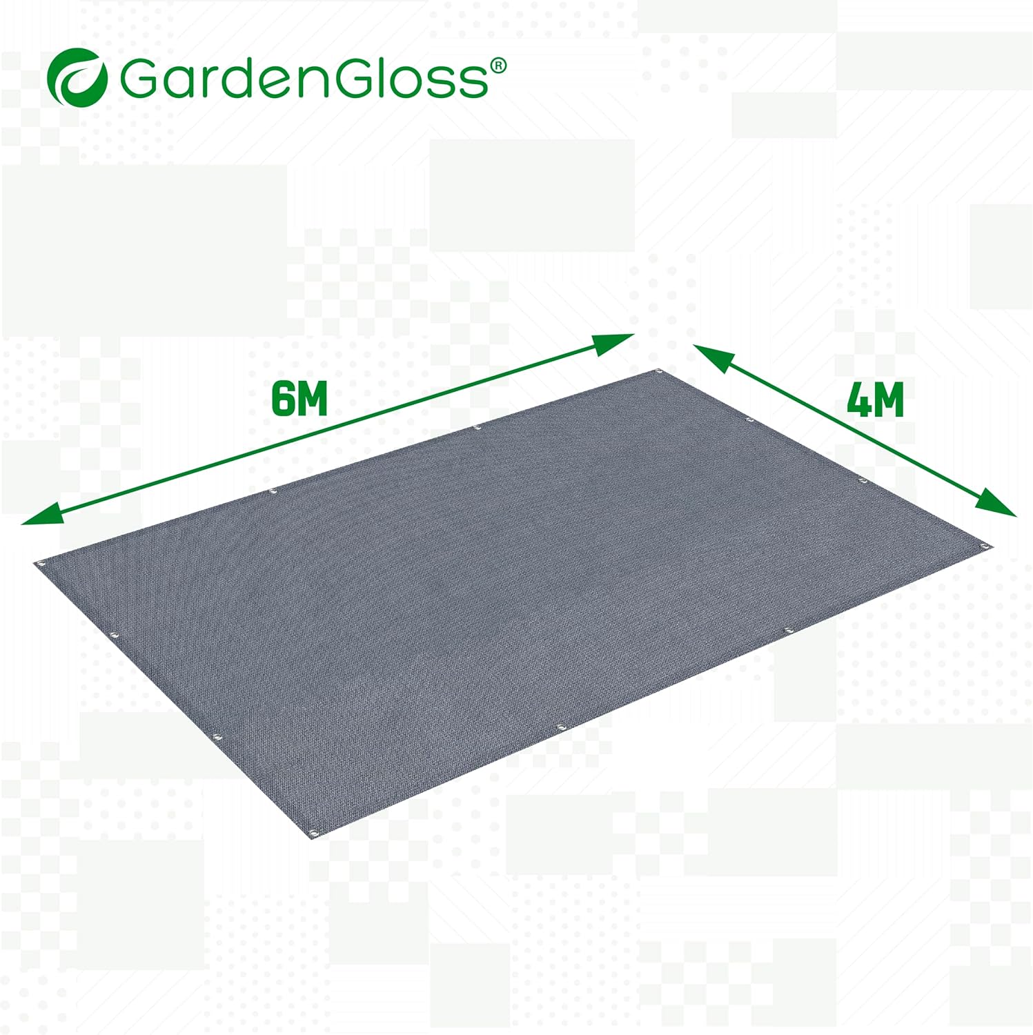 GardenGloss Deurmat – campingmat voor buiten, waterdicht, tentmat met 12 haringen en draagtas
