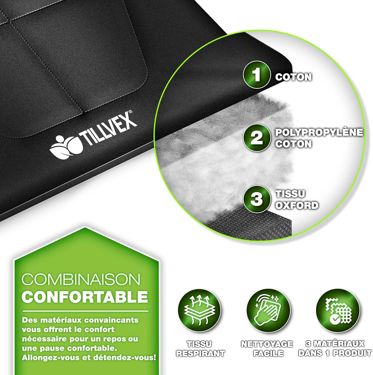 tillvex® Opvouwbaar campingbed met draagtas tot 200 kg, extra grote campingstoel, campingbed voor binnen en buiten, opvouwbaar logeerbed voor tuin, camping, vissen,