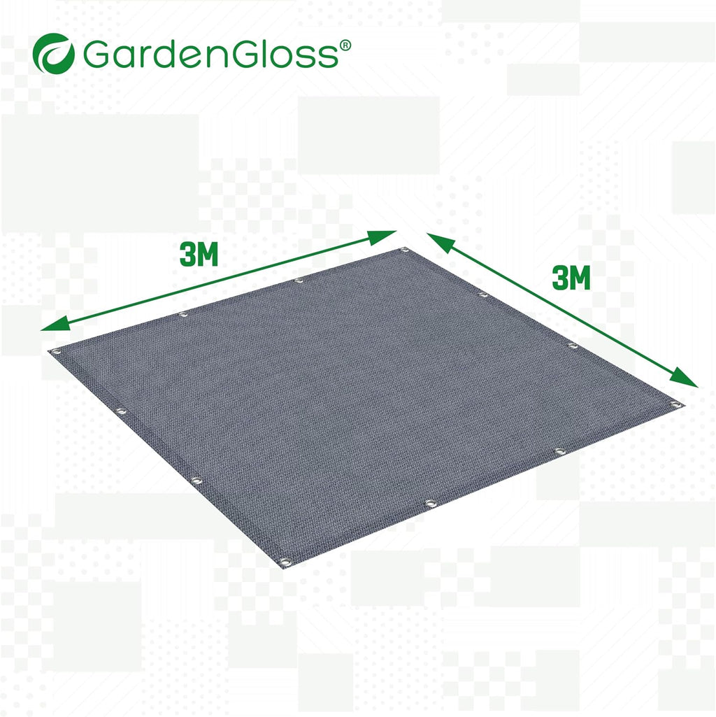 GardenGloss Deurmat – campingmat voor buiten, waterdicht, tentmat met 12 haringen en draagtas