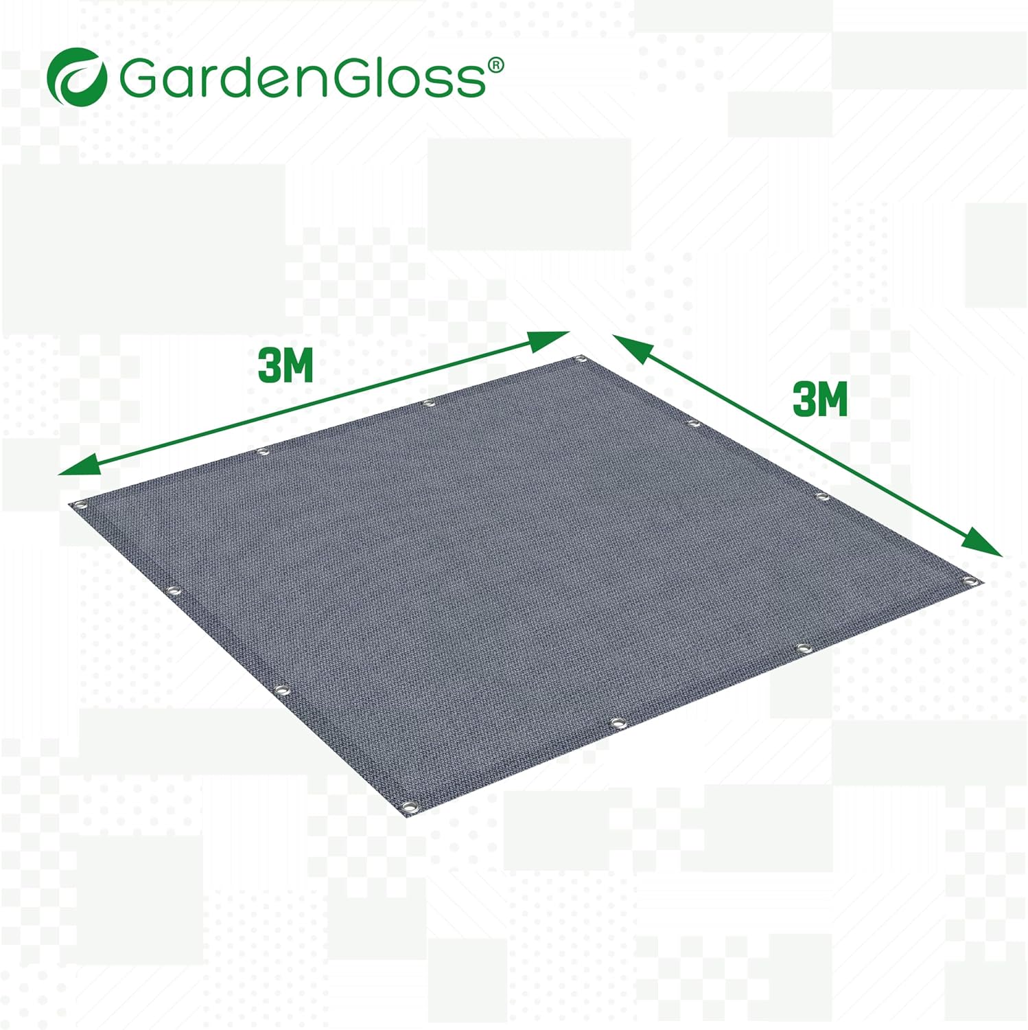 GardenGloss Deurmat – campingmat voor buiten, waterdicht, tentmat met 12 haringen en draagtas