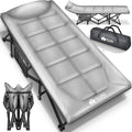 tillvex® Opvouwbaar campingbed met draagtas tot 200 kg, extra grote campingstoel, campingbed voor binnen en buiten, opvouwbaar logeerbed voor tuin, camping, vissen,