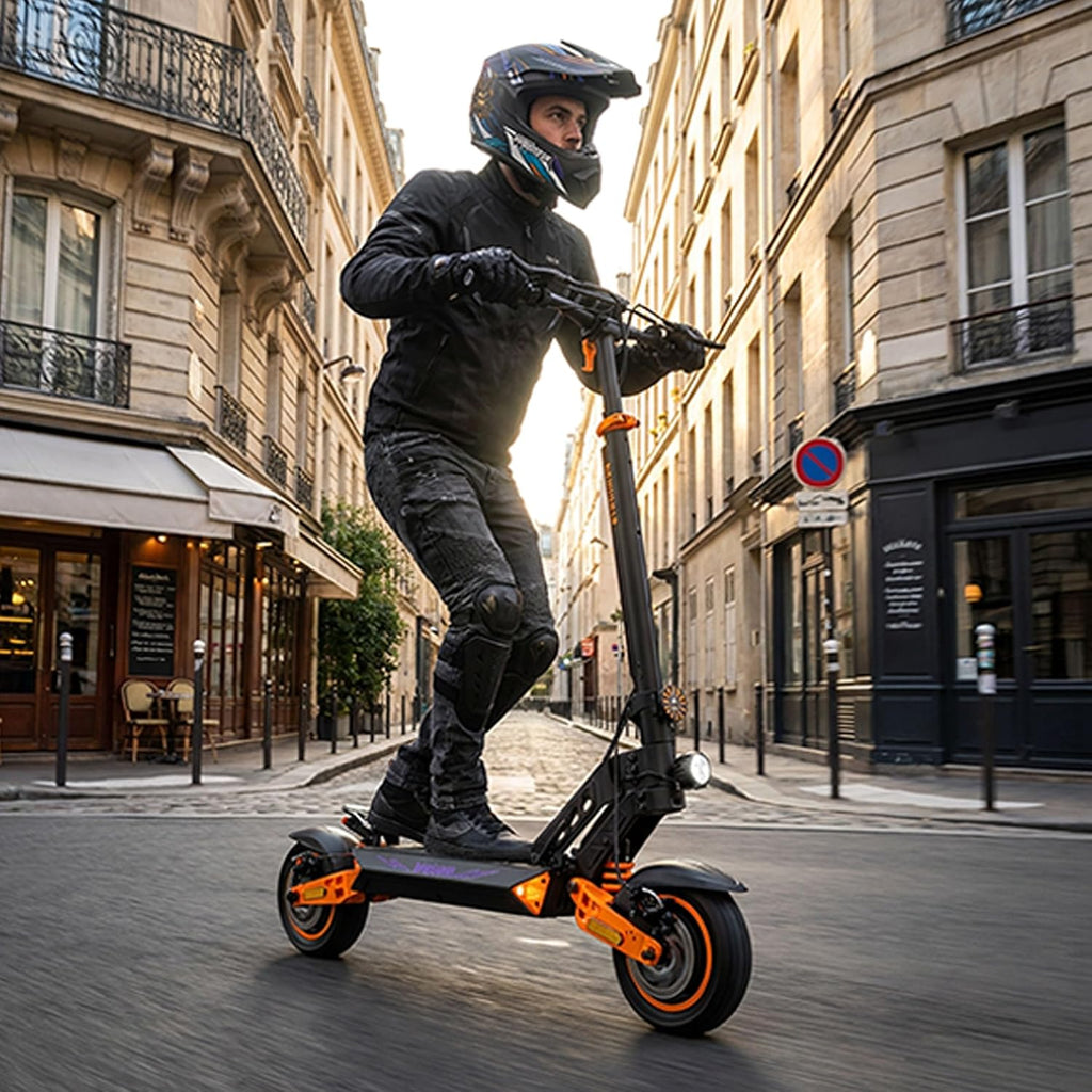Kamikaze K1 Max Elektrische skateboard, dubbele motor, 2 x 1000 W, 52 V 20 Ah accu, bereik tot 80 km, snelheid 20 km/u, grote wielen, dubbele schijfrem, vering, IPX5