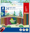 STAEDTLER - Noris colour 185 - Cardboard case of 24 assorted coloured pencils in upcycled wood - 20 + 4 free - 185 C24P