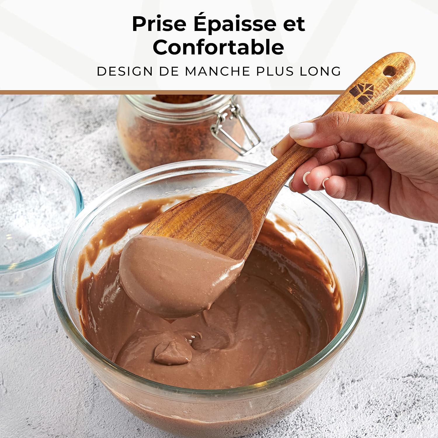 Set d'Ustensiles de Cuisine en Bois de Teck 10 Pièces — Anti-rayures, Sans BPA