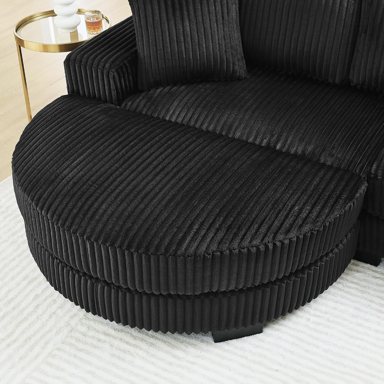 Canapé d'Angle Modulable 3 Places – Mémoire de Forme, Housse Lavable, Sans Montage | Blanc