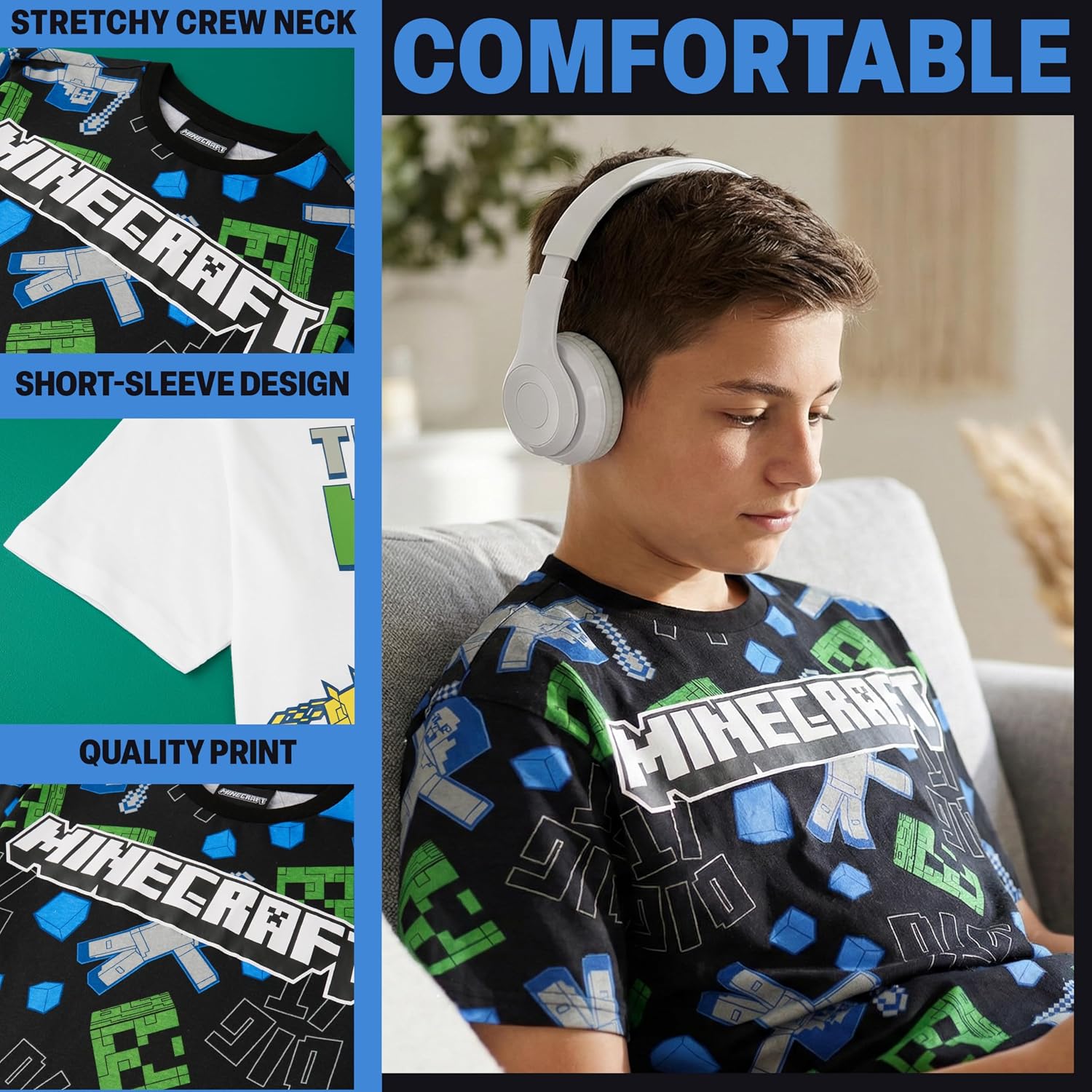 Jujutsu Kaisen | Spy x Family Manga Boys T-Shirts 7-16 Years, 2 Pack Round Neck Cotton Graphic Tees Anime Clothes Gift
