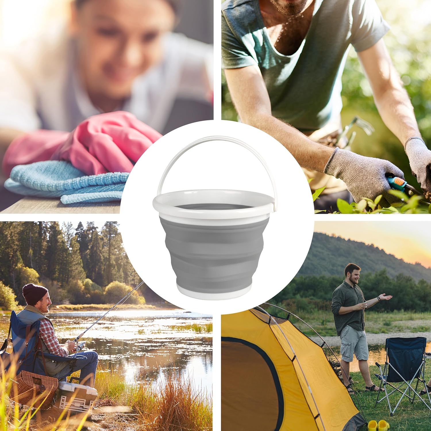 Beldray LA030191GRY Opvouwbare kom – intrekbare kom van kunststof, afwasbak, draagbaar, groenten wassen, servies, rechthoekige kom voor huishouden en keuken, camping, caravans