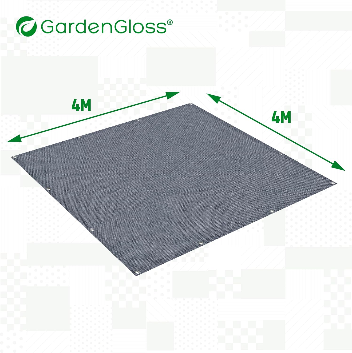 GardenGloss Deurmat – campingmat voor buiten, waterdicht, tentmat met 12 haringen en draagtas