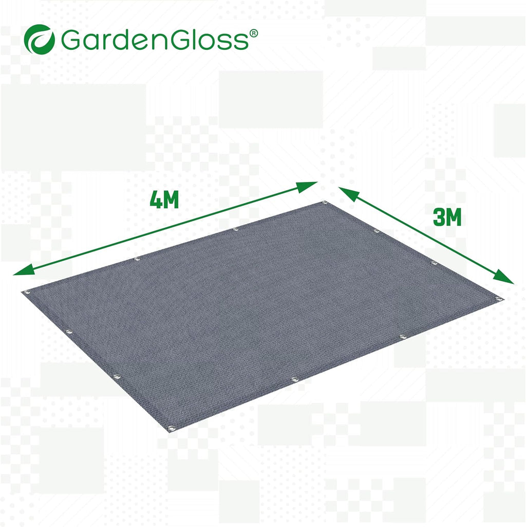 GardenGloss Deurmat – campingmat voor buiten, waterdicht, tentmat met 12 haringen en draagtas