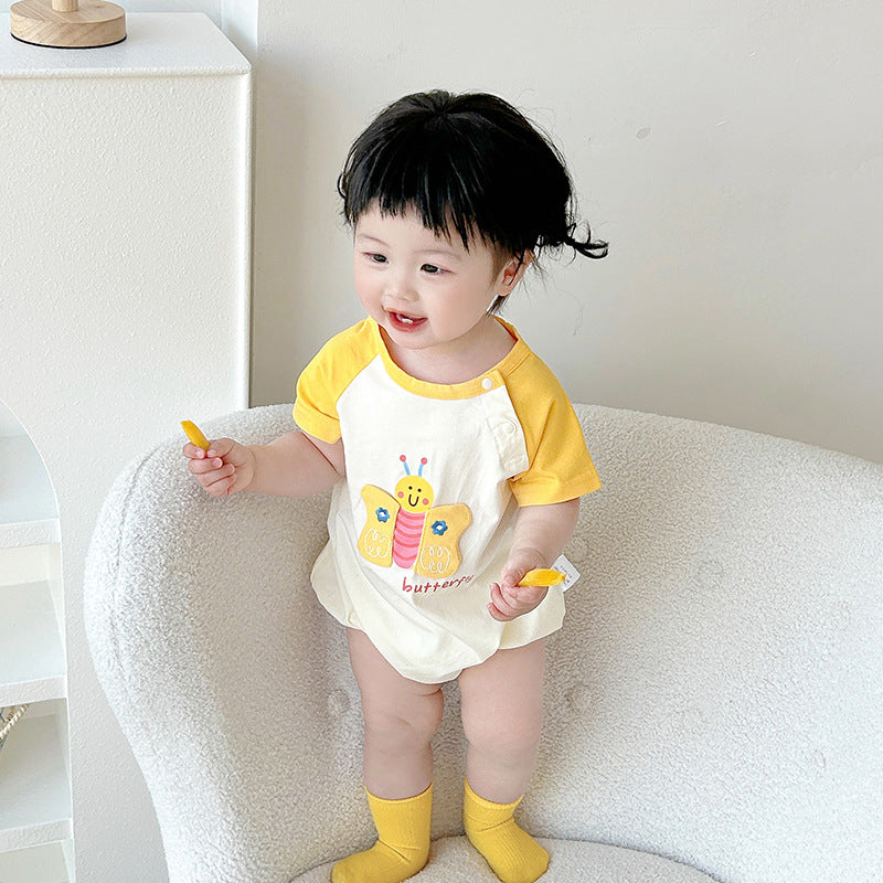 Cute Baby Romper Summer New Style Fashion Infant Bodysuit Thin Cotton Onesie for Newborn Girls