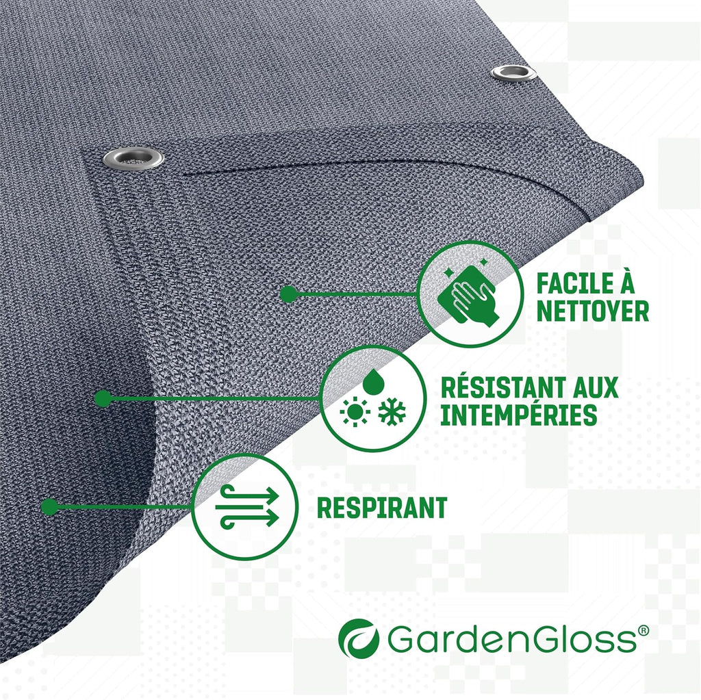 GardenGloss Deurmat – campingmat voor buiten, waterdicht, tentmat met 12 haringen en draagtas