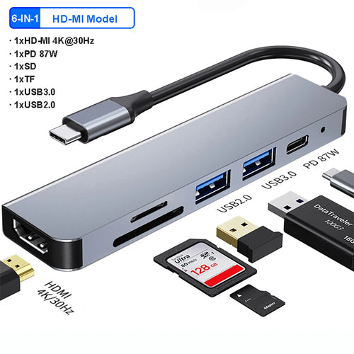 Hub USB-C Multiport | Docking Station 12-en-1 | 4K HDMI, PD 100W, RJ45