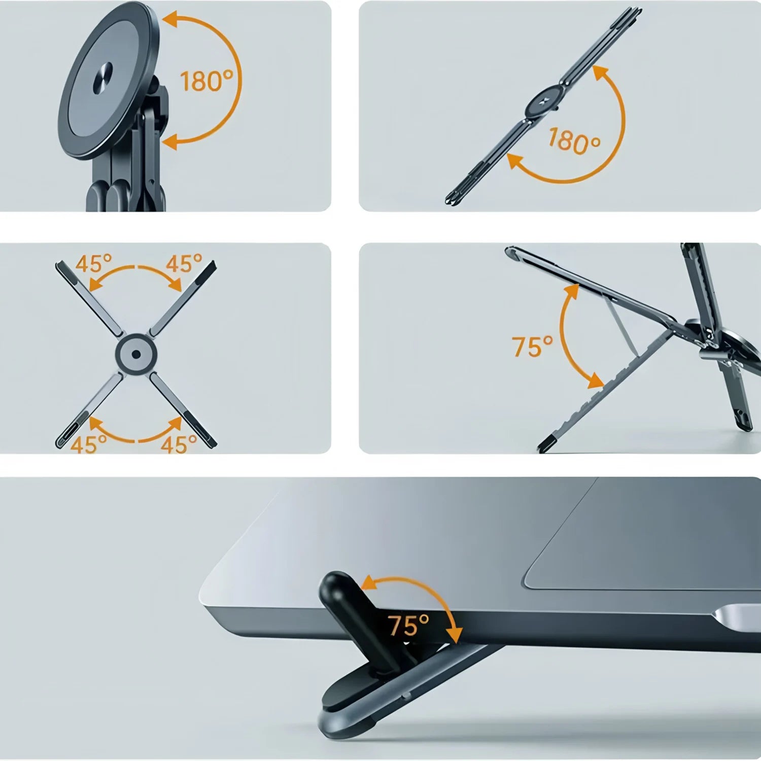 Portable Magnetic Phone Holder & Selfie Stick 3-in-1 Foldable Tripod