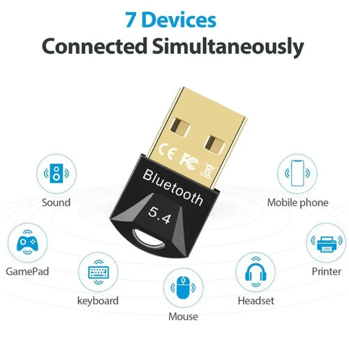 Adaptateur USB Bluetooth 5.4 / 5.3 / 5.1 / 5.0 | Dongle PC Plug & Play