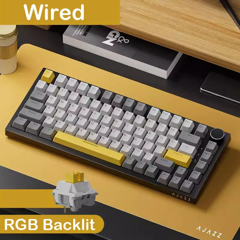 AJAZZ AK820/AK820Pro Mechanical Keyboard TFT Screen Multifunctional