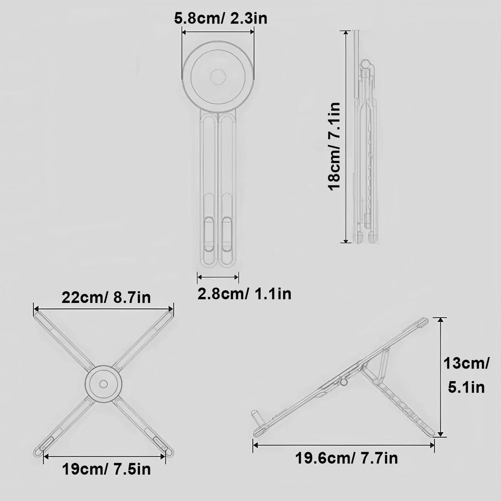 Portable Magnetic Phone Holder & Selfie Stick 3-in-1 Foldable Tripod