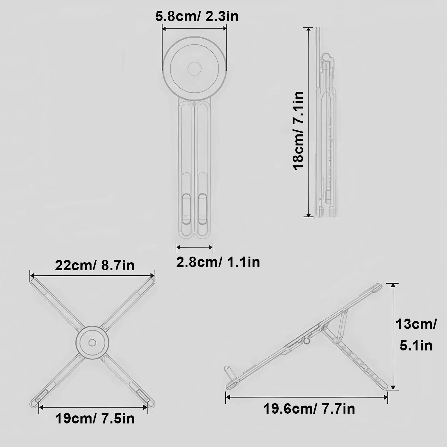 Portable Magnetic Phone Holder & Selfie Stick 3-in-1 Foldable Tripod