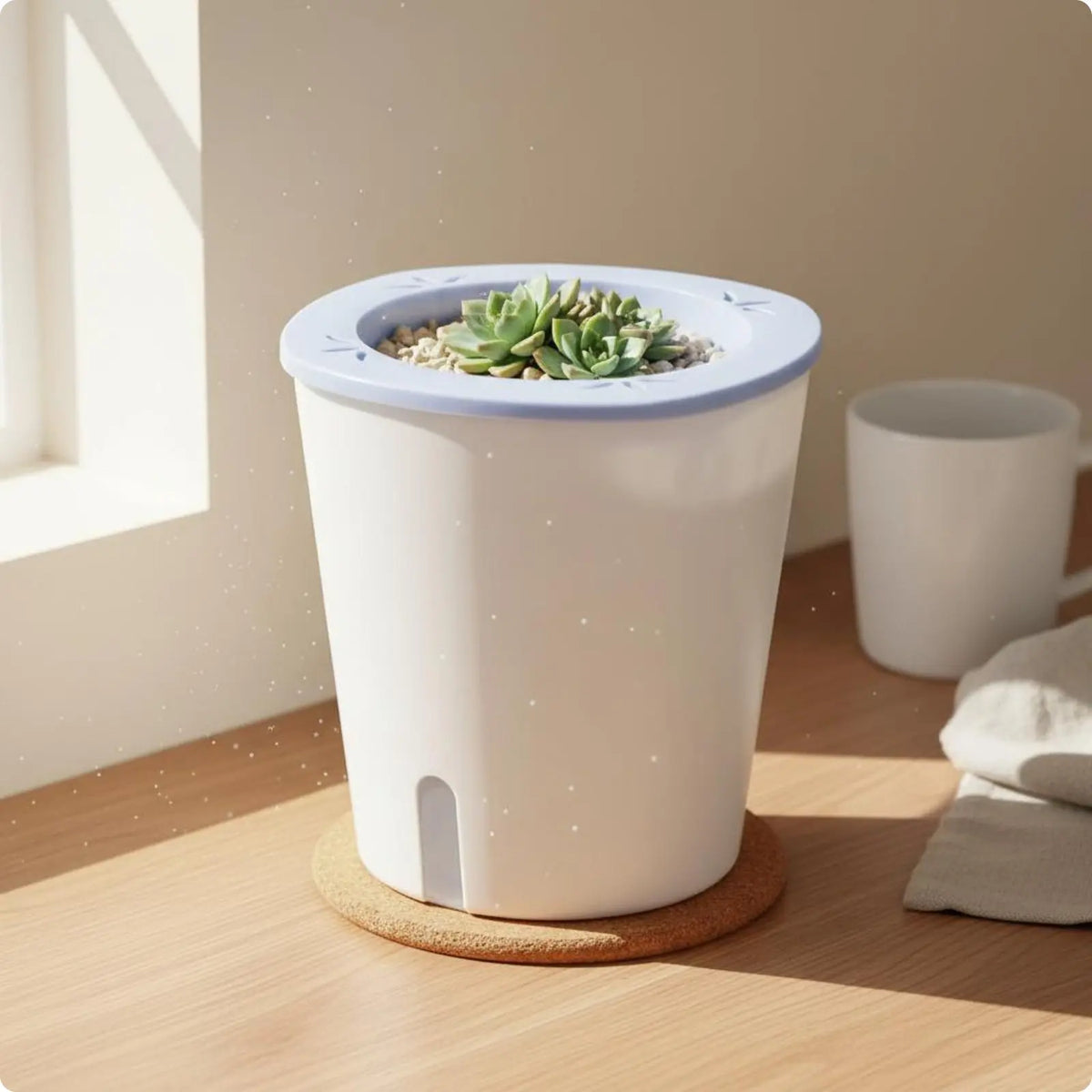 Pot Auto-Arrosant Grande Taille – Réservoir Intégré | Balcon, Terrasse & Jardin