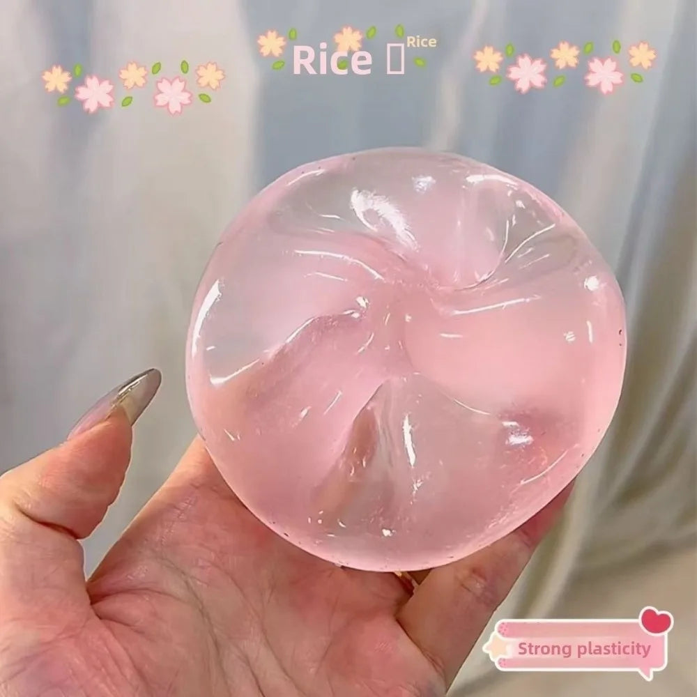 Blue Transparent Squishy Slow Resilience Stress Relief Anti Stress Sensory Fidgets Soft Material Simulate Sensory