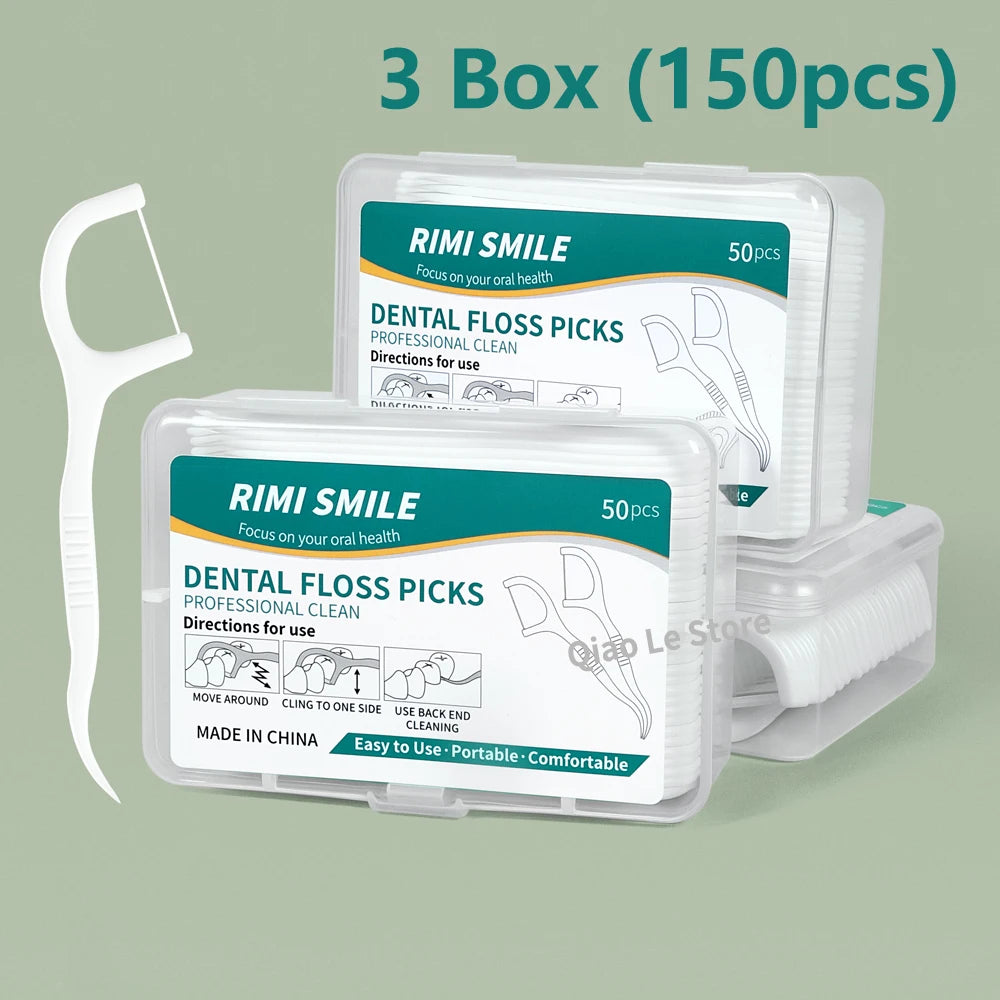 Cure-dents fil dentaire jetables – Boîte portable