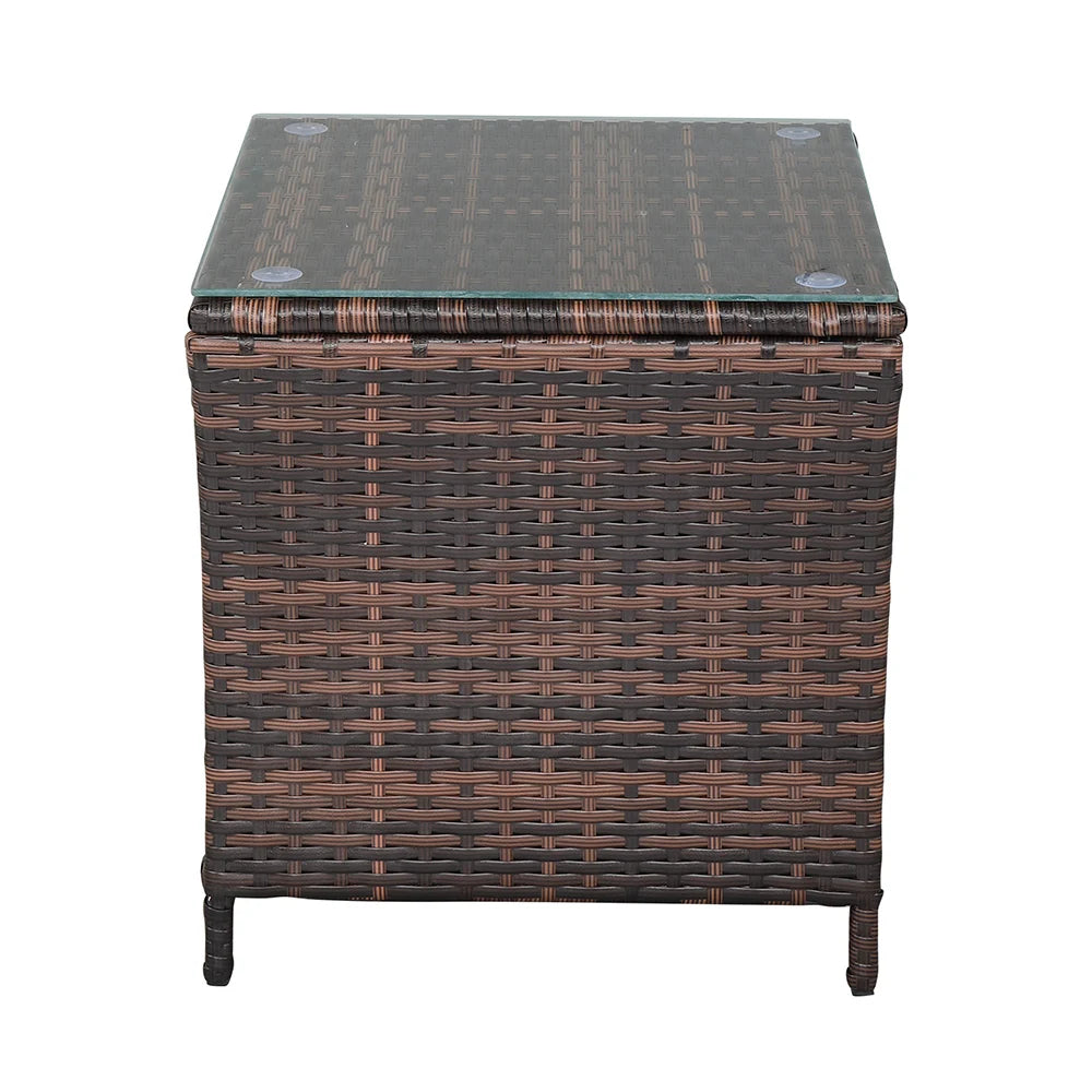 Table d'appoint en bois et verre – Style minimaliste