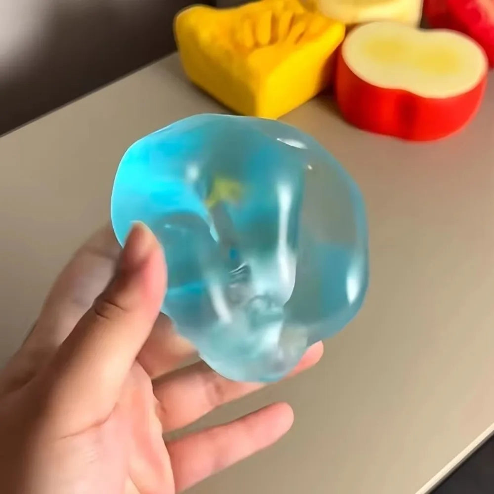 Blue Transparent Squishy Slow Resilience Stress Relief Anti Stress Sensory Fidgets Soft Material Simulate Sensory
