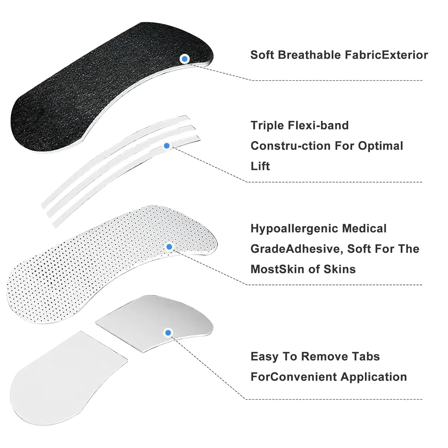 30/60/90/150 Pieces,Anti Snoring Nose Strips for Breathing Correction Physical Expansion Breathable Nasal Patch Nasal Strips