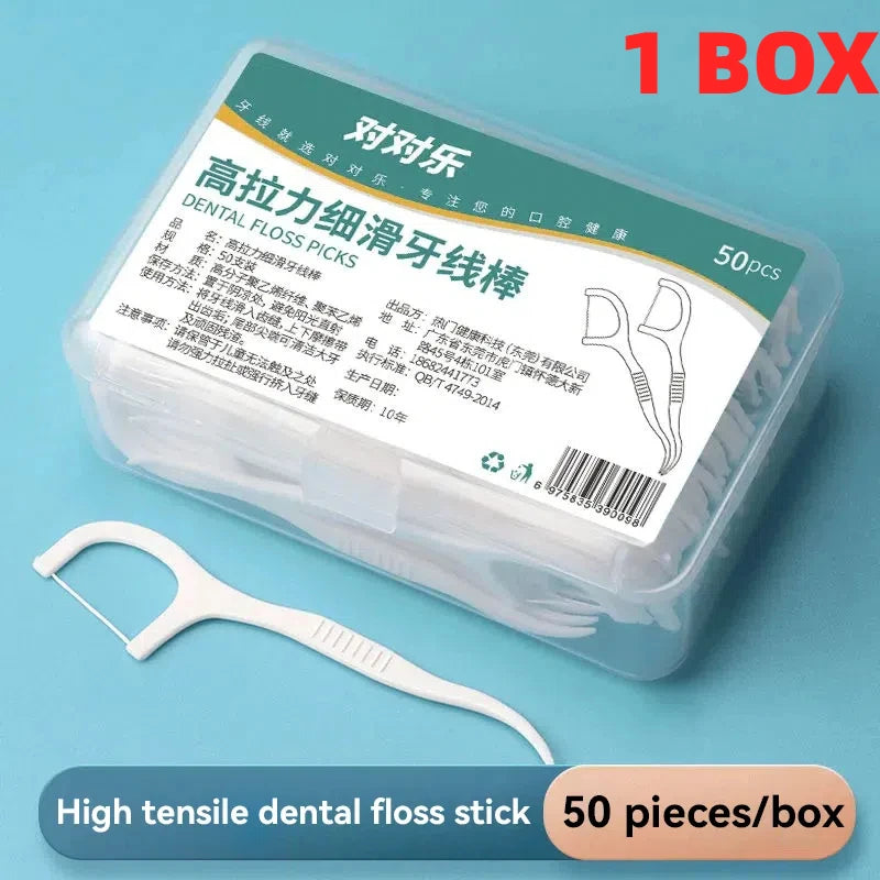 Cure-dents fil dentaire jetables – Boîte portable
